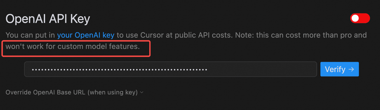 Cursor API Key 设置